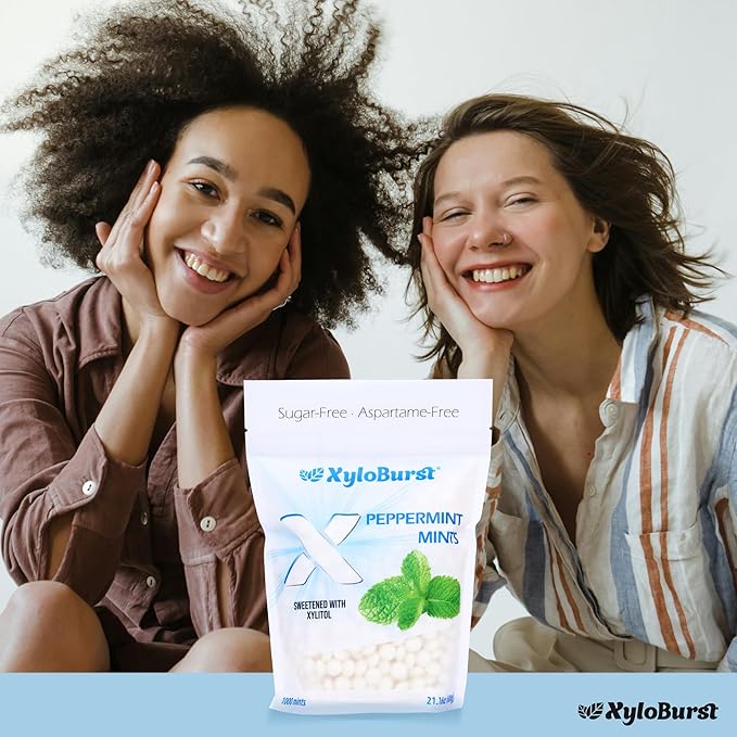 Xyloburst - Xylitol Mints | Sugar Free Breath Mints for Oral Health | Gluten Free, Vegan, Keto Friendly | Aspartame Free Mints | Peppermint | 275 Count