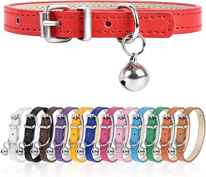 XS Dog Collar for Teacup Adjustable Teacup Dog Collar for Small Medium Large Dogs 3/8 inch Width (Orange, XS)