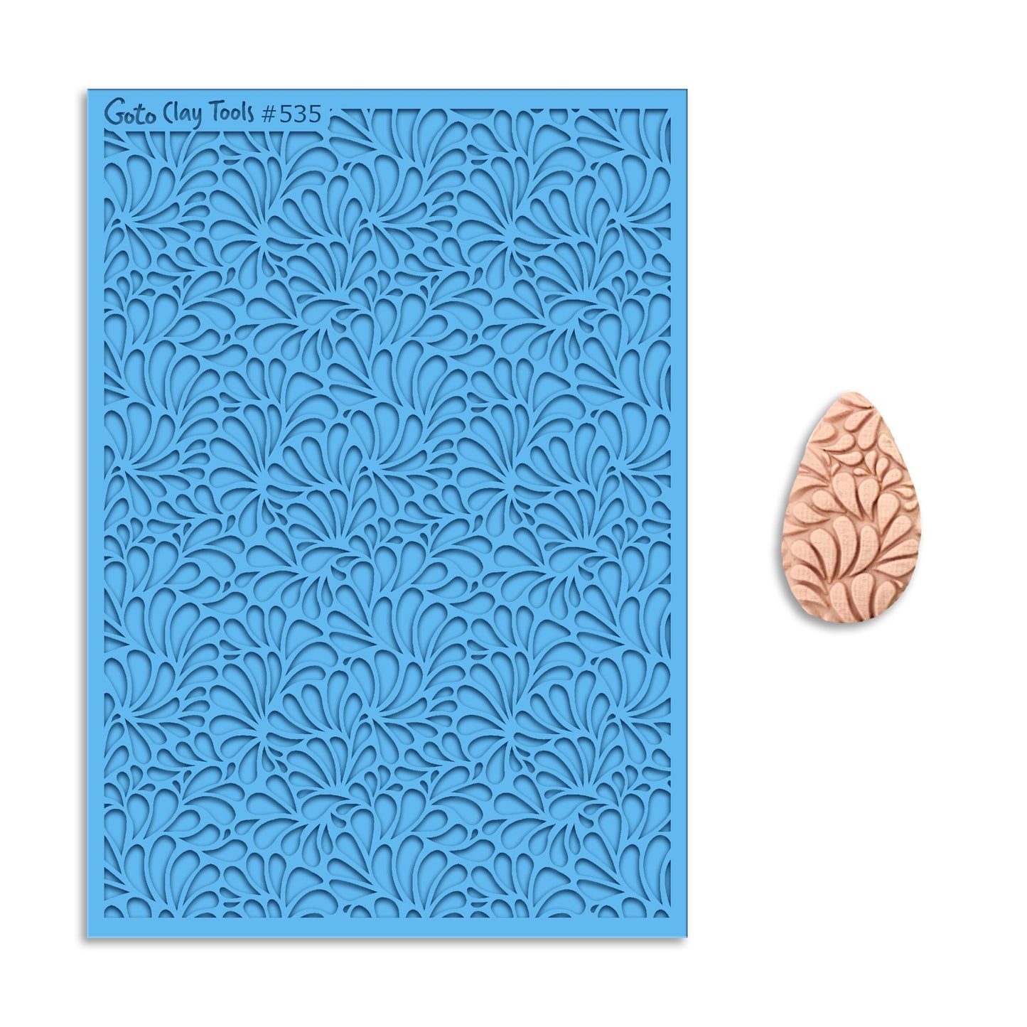 GOTO CLAY TOOLS Scallop Fan Texture Sheets for Polymer, Achieves the Same Texture as a Polymer Clay Roller, Floral Texture mat for Polymer Clay – TM-535