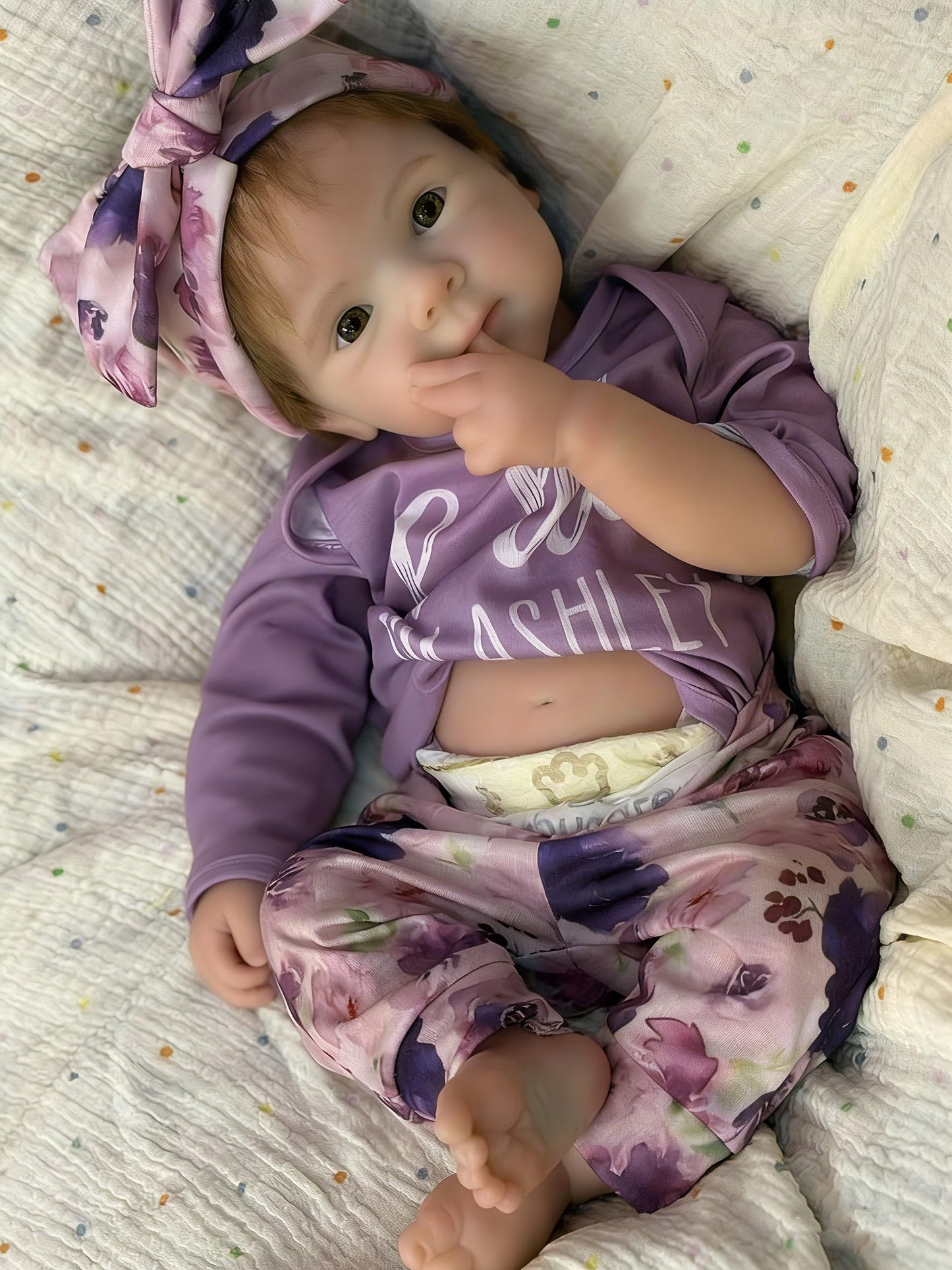 Aniiyy 18Inch 6.39lbs Full Silicone Baby Doll Can Open Mouth Soft Silicone Anatomically Correct Reborn Girl Dolls with Hand Rooted Hair - Bettie