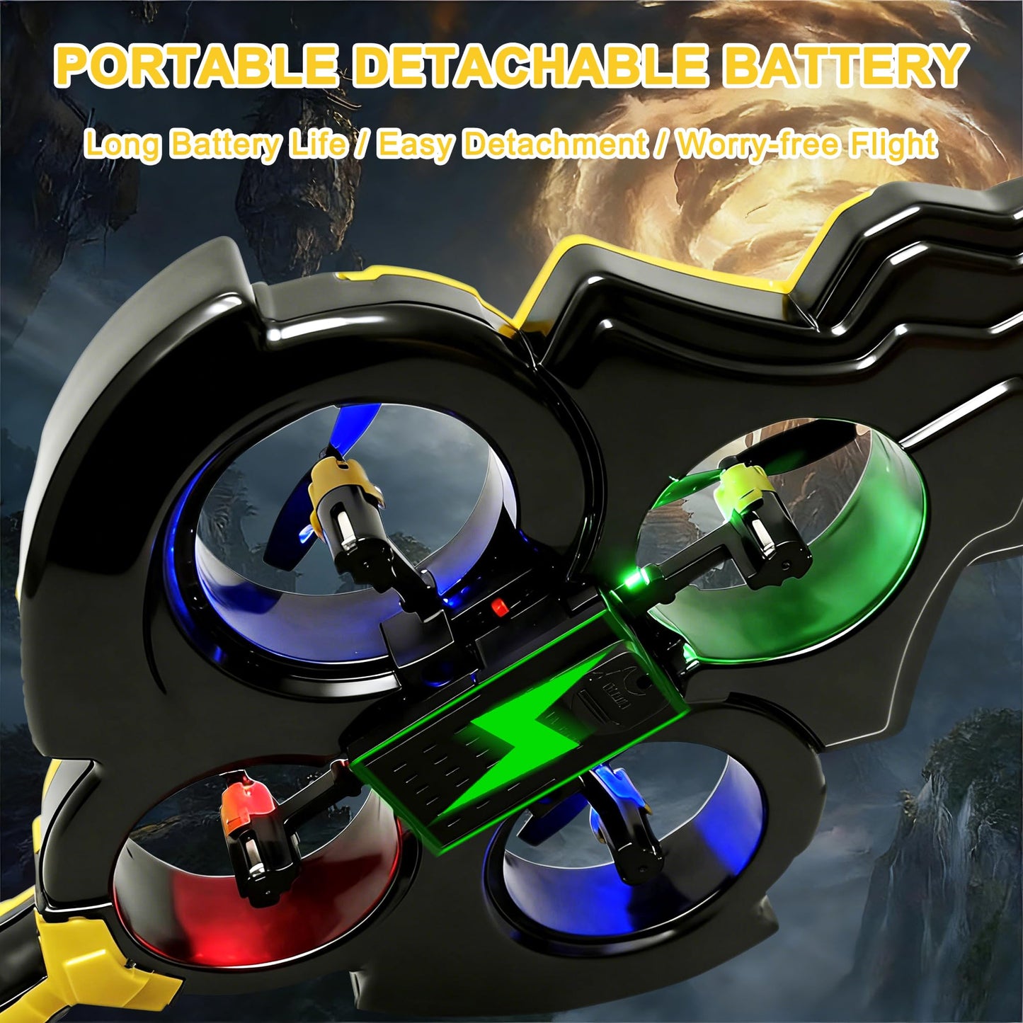 Virellia Upgraded Flying Sword RC Airplane, Gesture Control Airplane for Kids Adult 8-16, Remote Control Drone Sword with Light, 360° Flip Toy, Gravity Sensing, Stunt Roll, Gift for Christmas New Year