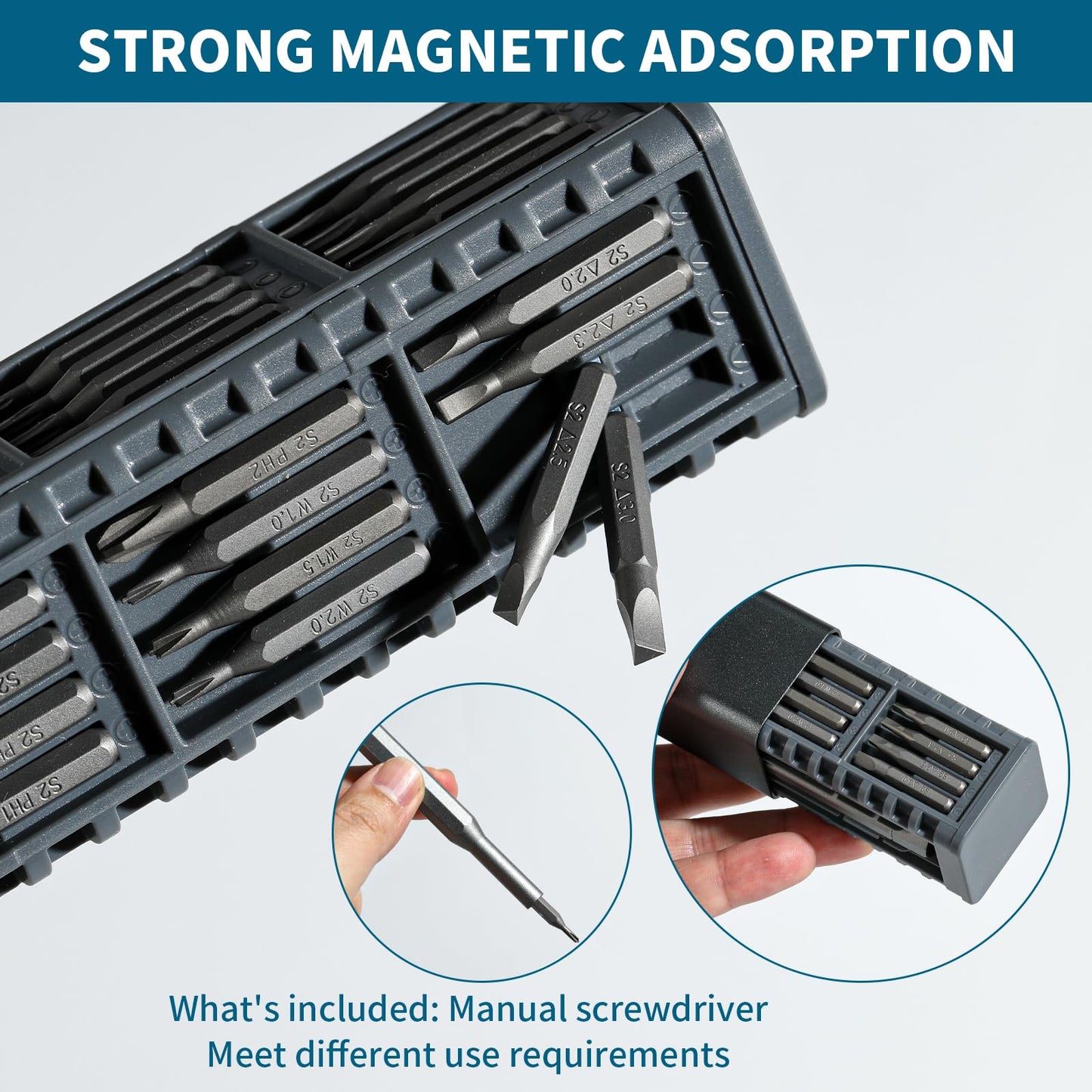 Wenwenry Mini Electric Screwdriver Set,Precision Electric Screwdriver，72-in-1 Magnetic Bits，3 Gears Torque, 3LED light,Magnetic Storage，Overload Protection, Repair Tool Set