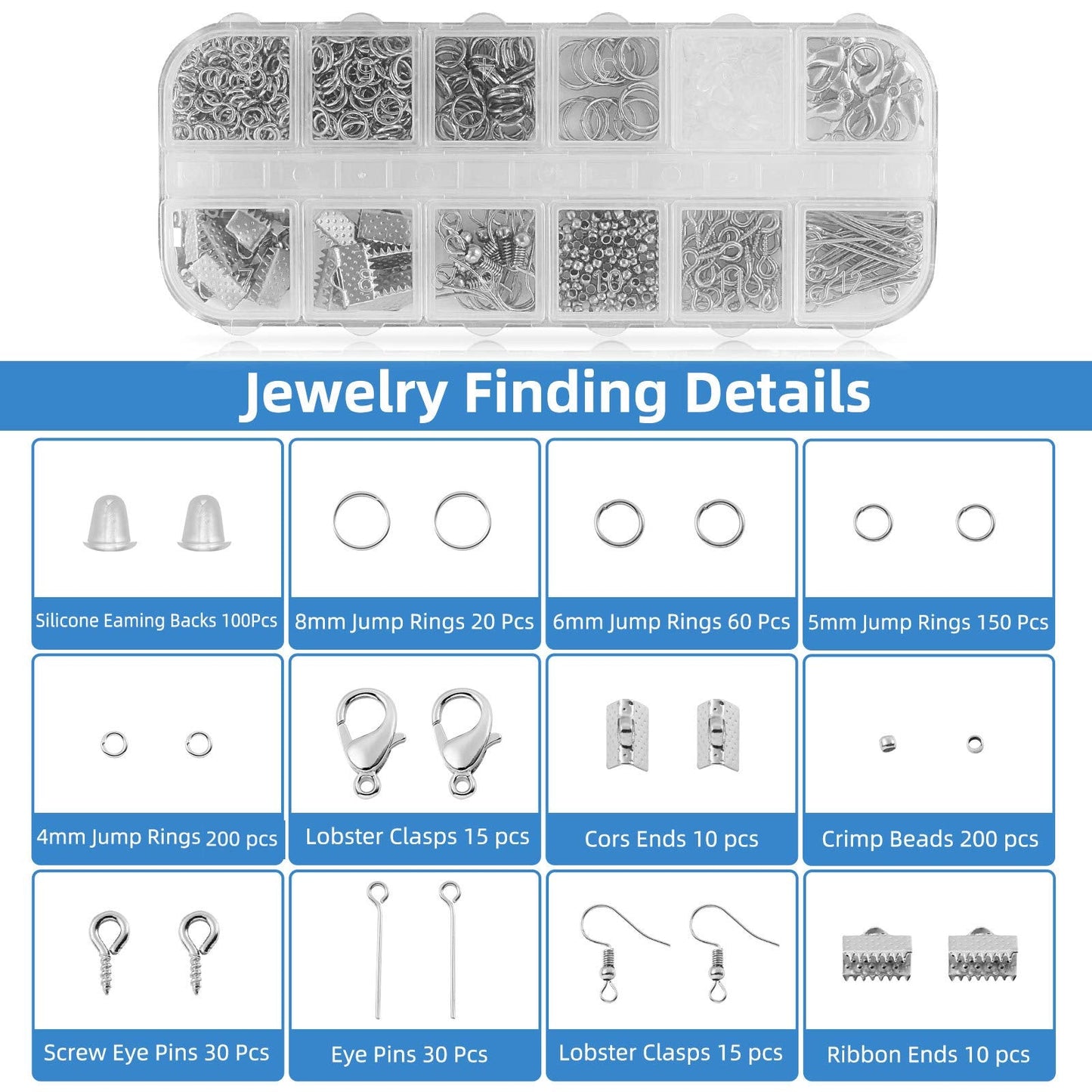 Mluchee Jewelry Wire Wrapping Jewelry Making Supplies Tools Kit - Including Findings Tools, Wire Wrapping Kit, Jewelry Pliers for Repair, Wire Wrap and Beading