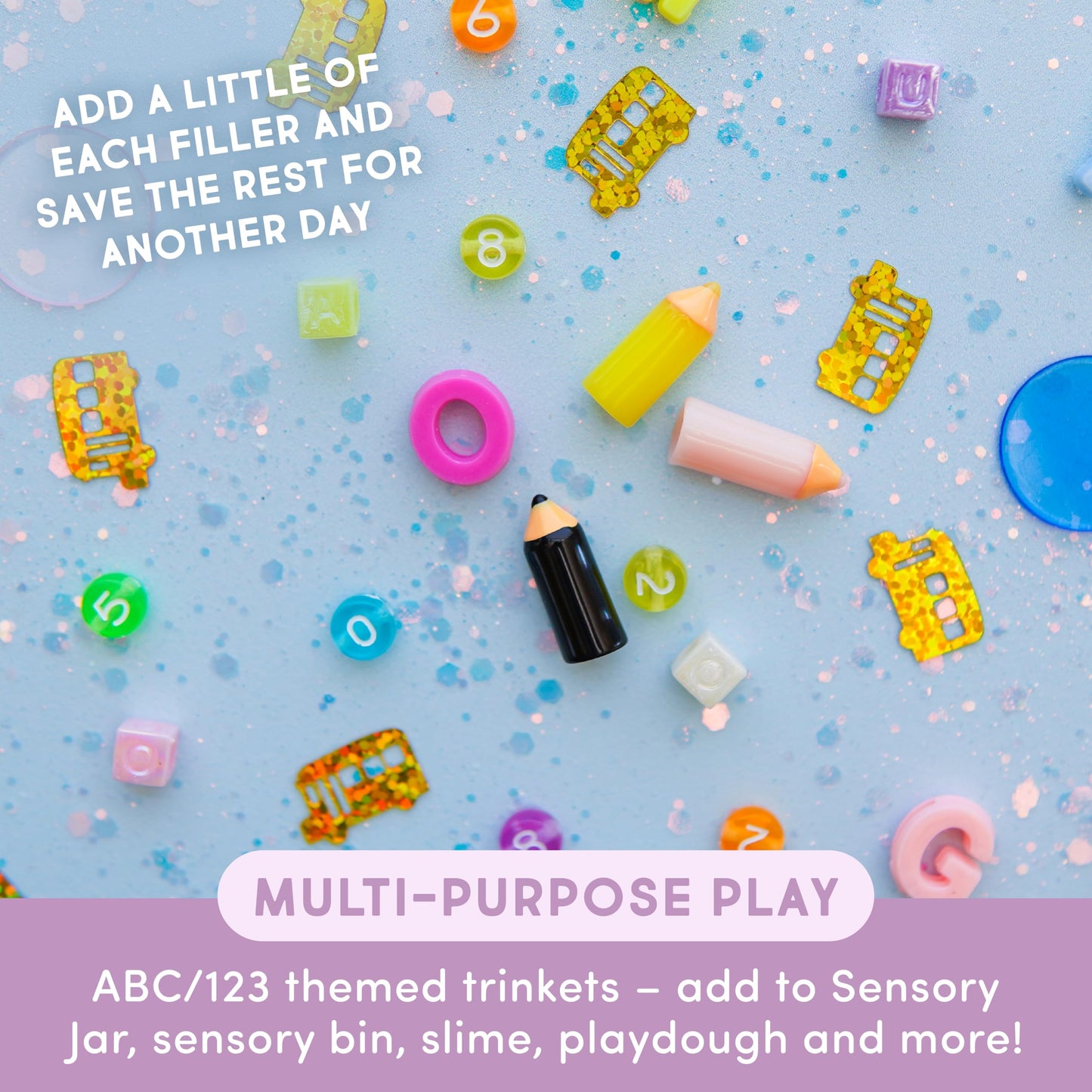 Glo Pals Play Pack Bundle with Sensory Play Jar, Water-Activated Light-Up Cubes, and Fun Fillers - Sensory Toys for Toddlers - Sensory Toy Kit with Light Up Cubes for Bathtub - Easy as ABC