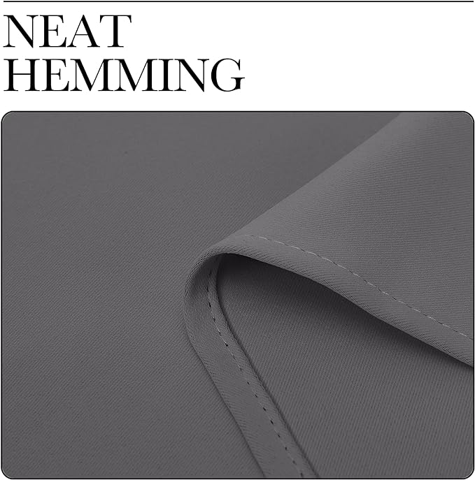 NICETOWN Grey Blackout Curtain Panels for Bedroom, 2 Panels, W55 x L57-inch, Grey, Thermal Insulated Grommet Top Blackout Draperies and Drapes for Basement