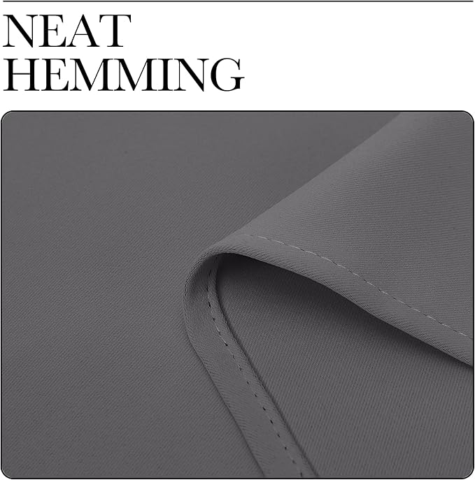 NICETOWN Bedroom Blackout Curtains Panels, 1 Pair, 55 inches by 102 Inch, Grey, Triple Weave Energy Saving Thermal Insulated Solid Grommet Blackout Draperies for Patio