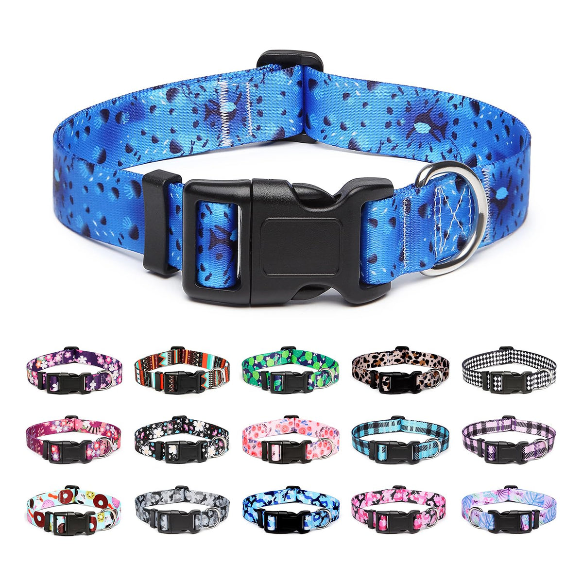 Mercano Adjustable Dog Collar - Special Design Patterns, Soft Nylon Comfortable Sturdy Pet Collar for Small Medium Large Dogs (XS, Tribal Red)