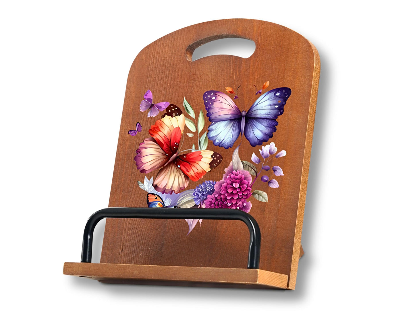 INNObeta Cookbook Stand for Kitchen Counter, Adjustable Tablet Recipe Book Holder, Perfect Gifts for Women, Mom, Grandma on Birthday, Unique Kitchen Decor, Butterfly