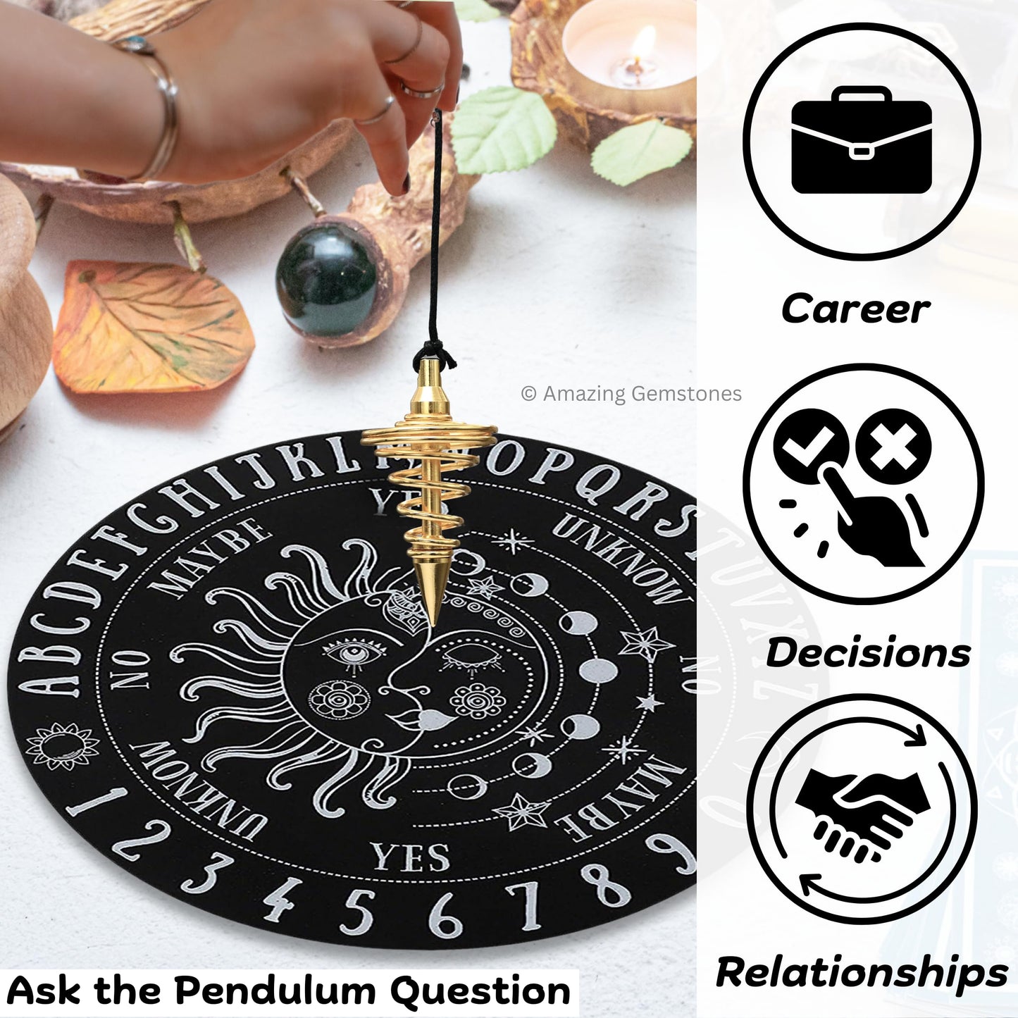 Amazing Gemstone Healing Metal Pendulums for Divination, Gold Spiral Point Steel Copper Pendulum High Energy Pendulo de Bronce Pendulos de Mesa MP62