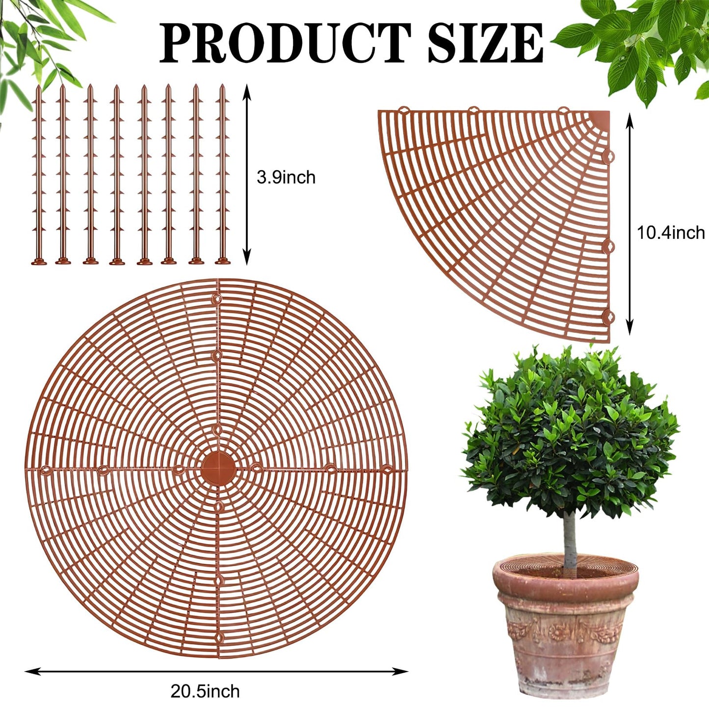 SGYUNQ Plant Pot Grid Soil Protector Covers Cuttable Flower Protector