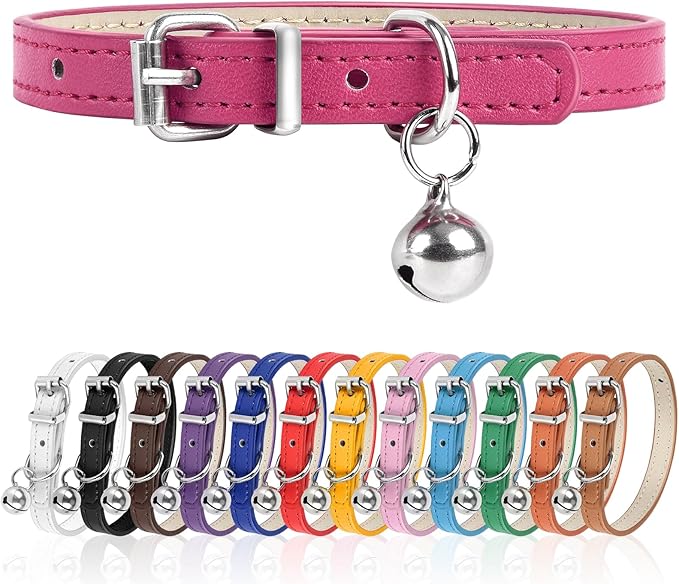 XS Dog Collar for Teacup Adjustable Teacup Dog Collar for Small Medium Large Dogs 3/8 inch Width (Orange, XS)