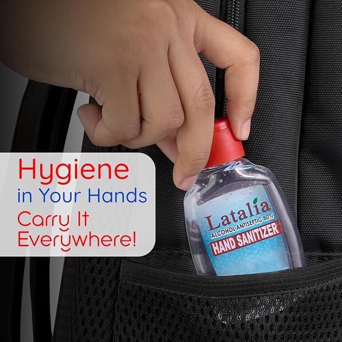 Latalia Mini Hand Sanitizer Travel Size Pack of 432 | 1.85 fl oz with 80% Alcohol Small Hand Sanitizer Bulk For Non-Sticky, Unscented, Gentle & Fresh Hands Anytime