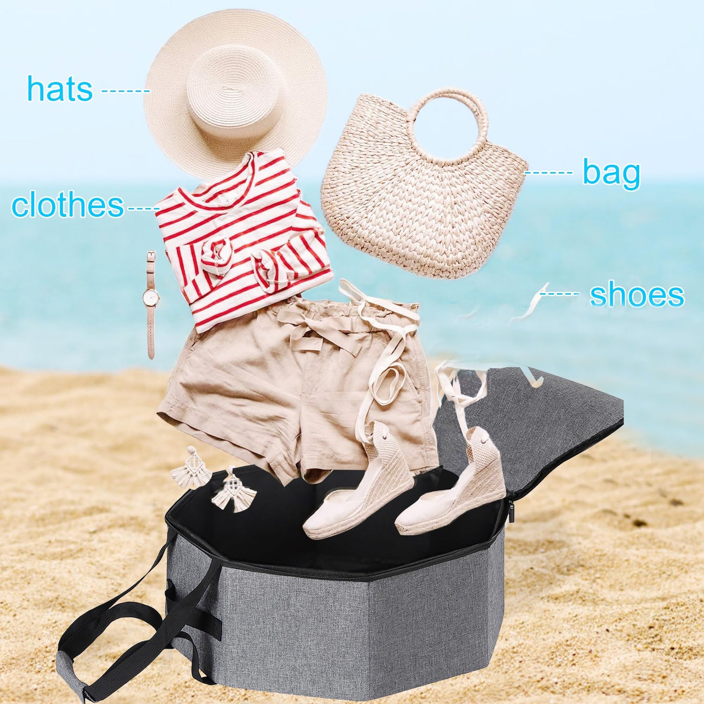 SHWWQUE Hat Storage Box,Hat Boxes for Women Storage,Cowboy Hats Holder for Travel,Wide Brims Hat Carrier Case,Stuffed Animal Toy Organizer,Hat Box Closet Organizers and Storage,Hat Boxes for Men