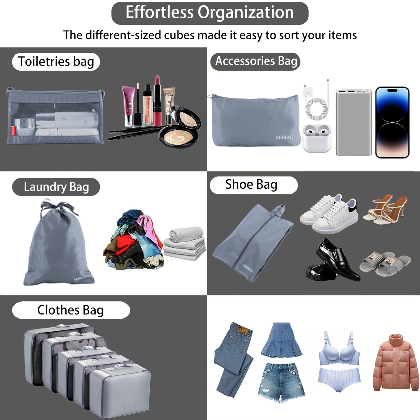 9 set Packing Cubes for Travel,Effortless Organization Cube for Quick Packing& Unpacking, Travel Must Have Suitcase Organizer Essentials for any Journey,Cruise,Business trip,Camping,hiking,Vacation.