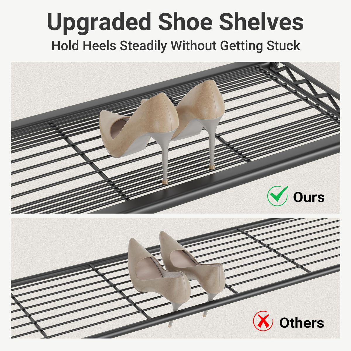 V7S Portable Closet for Hanging Clothes Heavy Duty Rack with Shelves