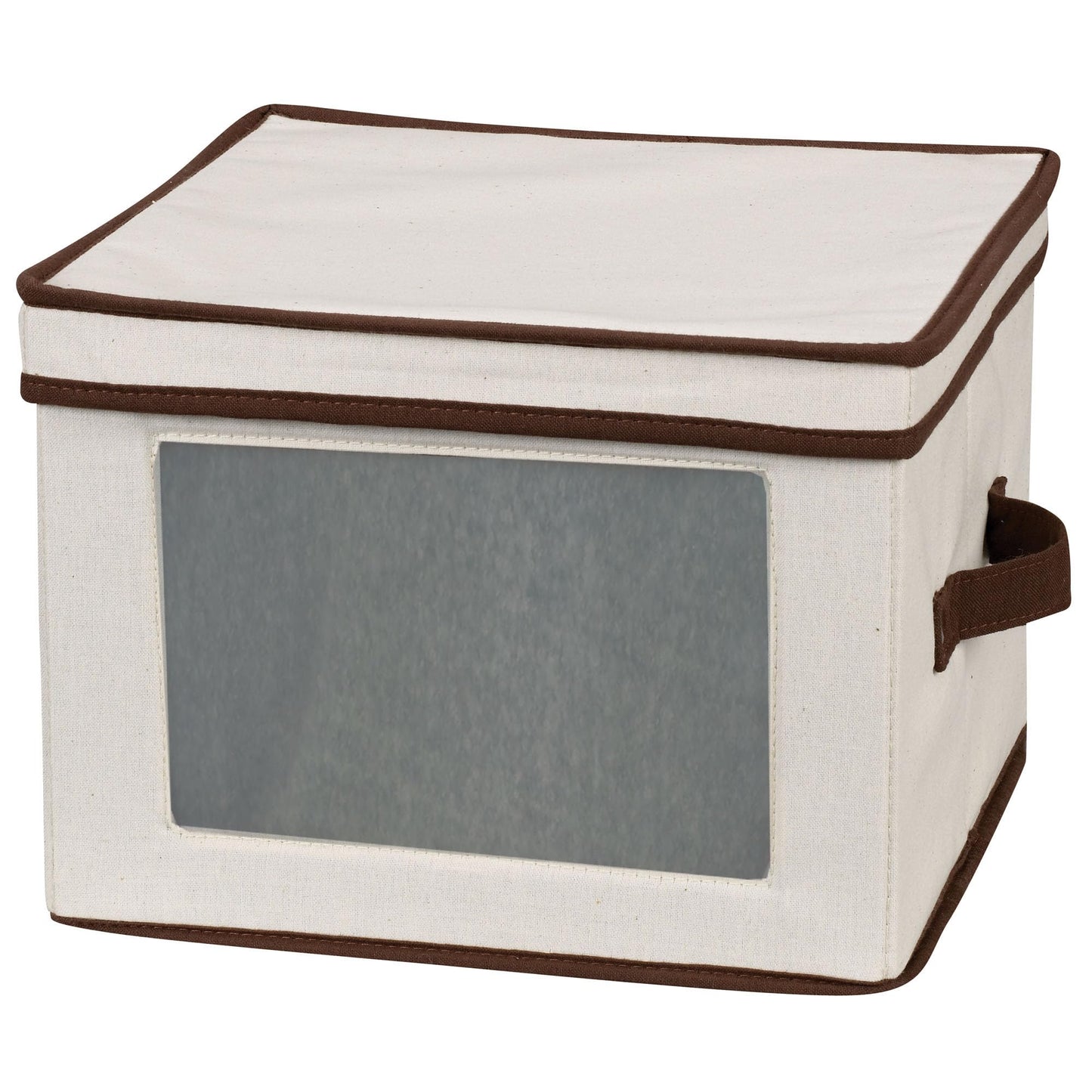 Household Essentials Dinner Plate Storage Box, Strong Frame and Handles, Windowed Panel, Fully Removable Lid, Stackable and Foldable, Perfect for Preserving Your Dinnerware