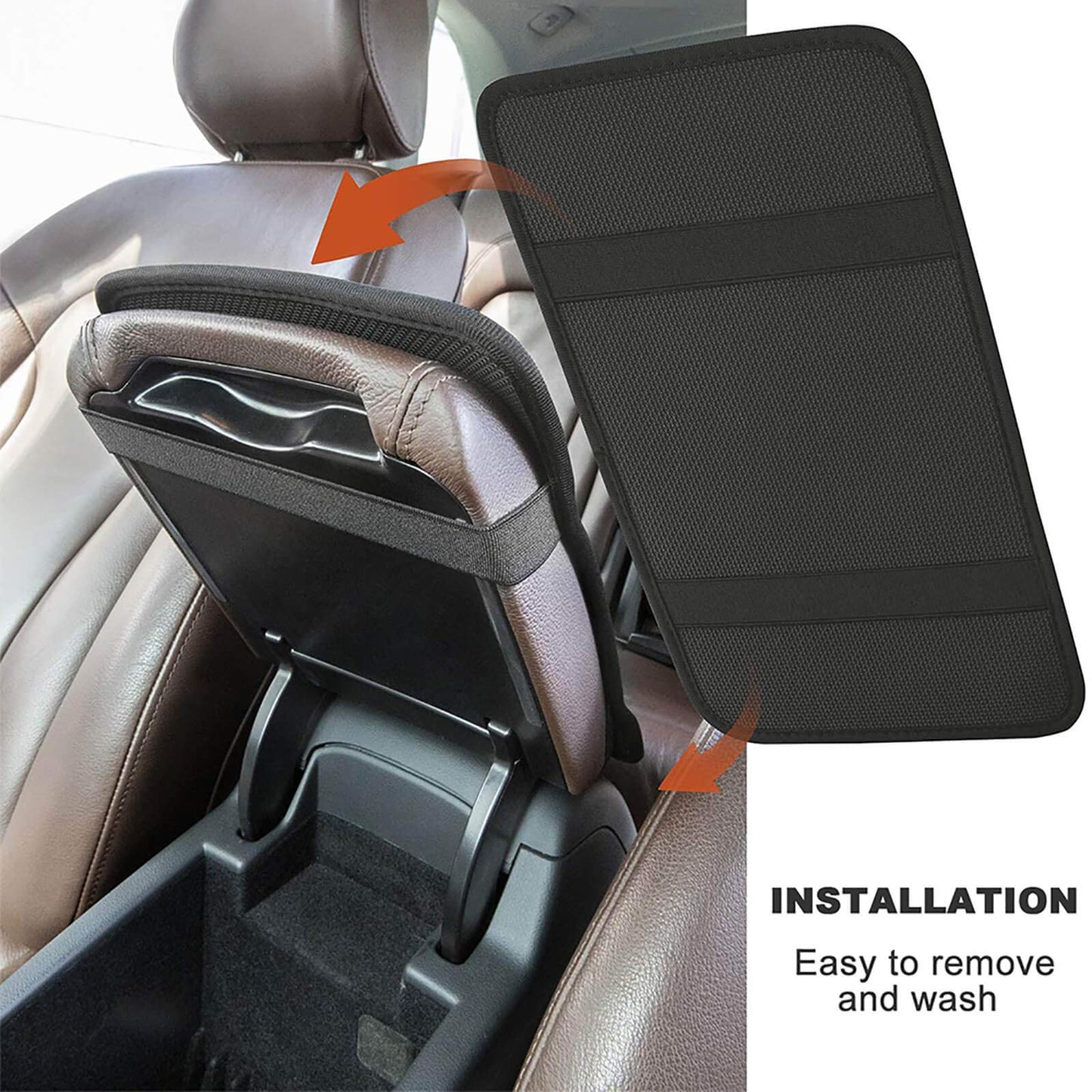ZSX74B Custom Basketball Car Armrest Covers Universal Auto Center Console Pad Car handrail Box Cushion Personalized Add Name & Number Fans Gift Fit Suit for SUV Truck Sedan Van