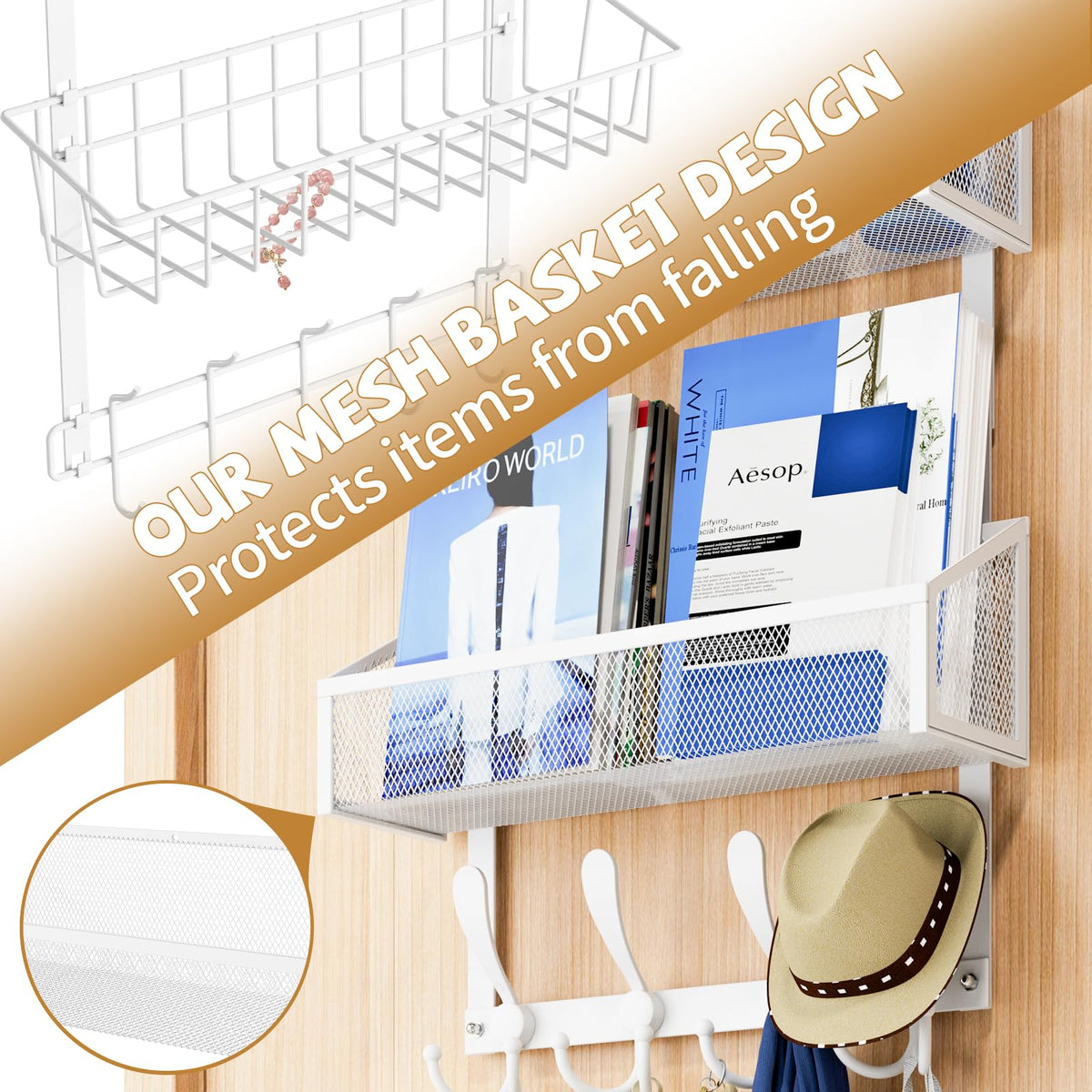 Over The Door Hooks Organizer