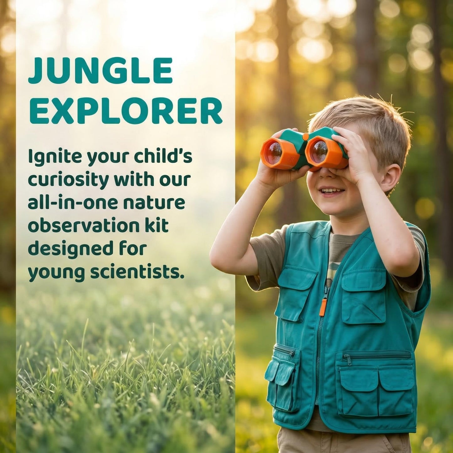 National Geographic Bug Catcher Kit for Kids - Kids Bug Habitat with Magnified Viewer, Bug Box, & Tweezers, Insect Habitat, Outdoor Toys, Bug Catching Kit, Bug Box (Orange 13 Pcs)
