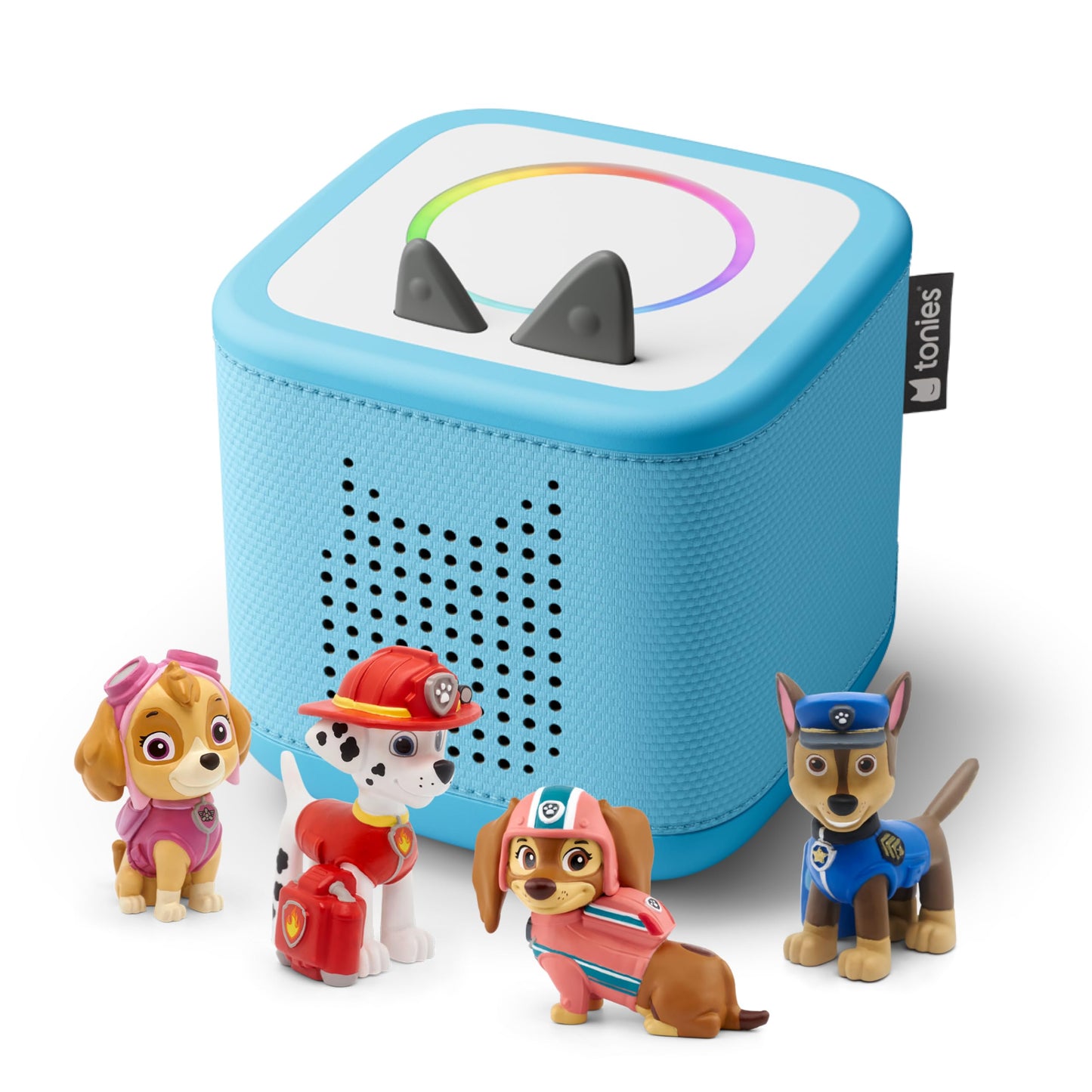 Toniebox 2 Audio Player PAW Patrol Bundle for Kids 3+ with Chase, Marshall, Skye, and Liberty - Sky Blue