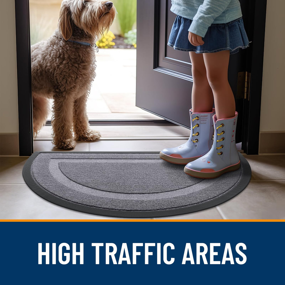 Half Circle Front Door Mat Outside 47x23 All