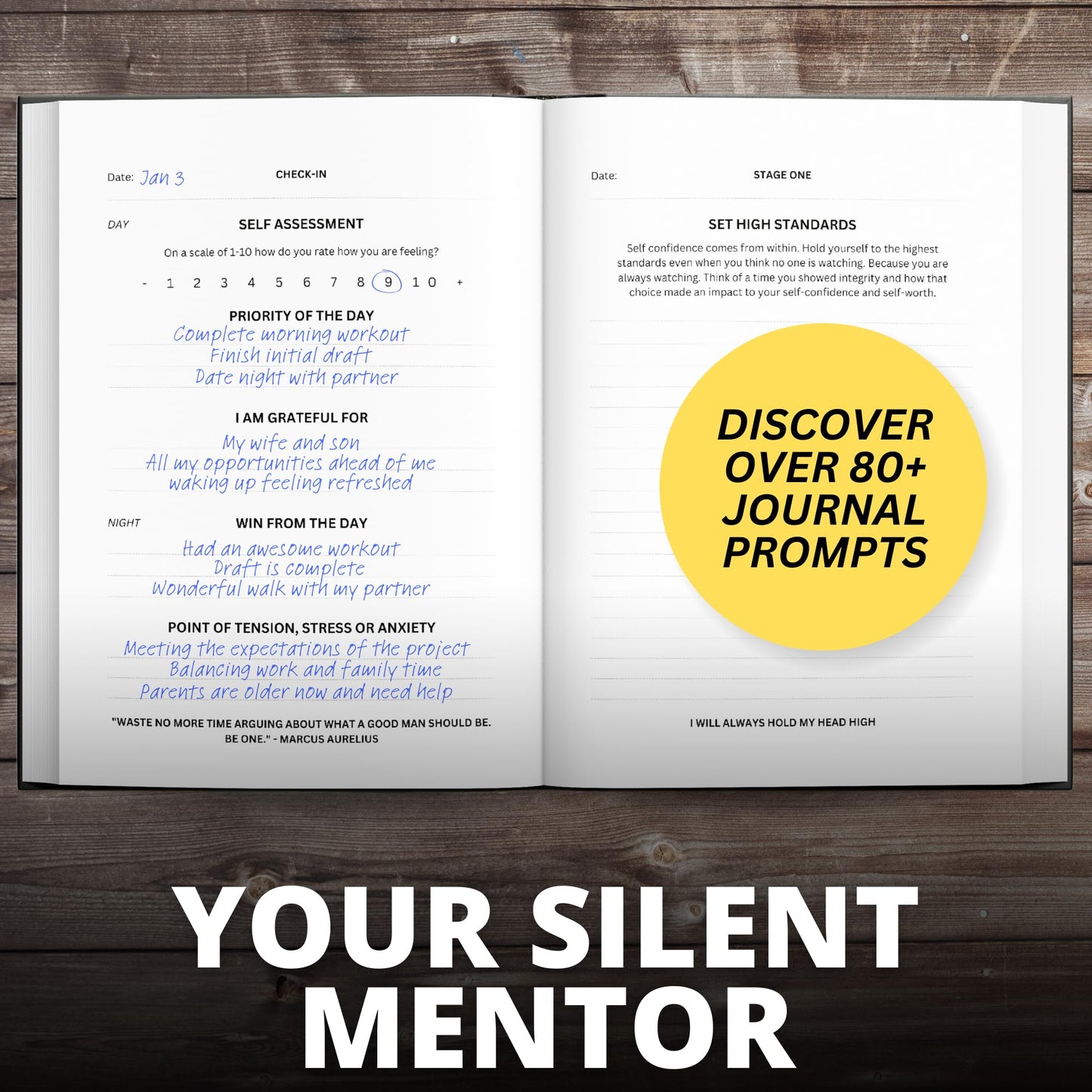 Mind Of A Champion - Self-Mastery & Mindfulness Journal for Men: Daily Guided Prompts for Goal Setting, Productivity, Gratitude, and Personal Growth - Ultimate Men’s Goal Planner & Inspirational Diary