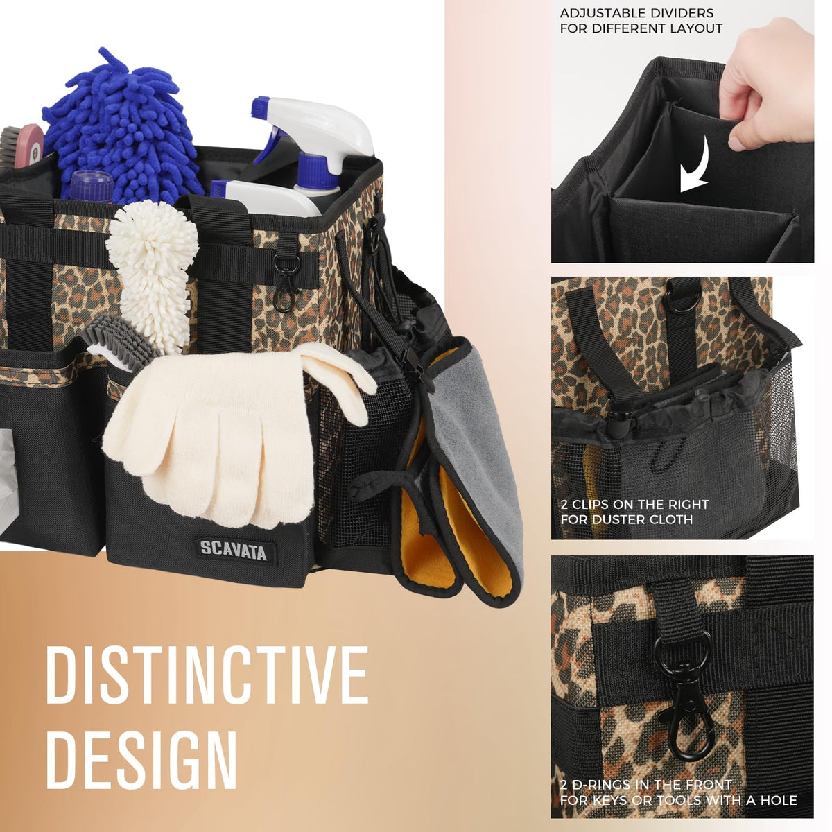 Compact Wearable Cleaning Caddy with Handle & Shoulder Straps