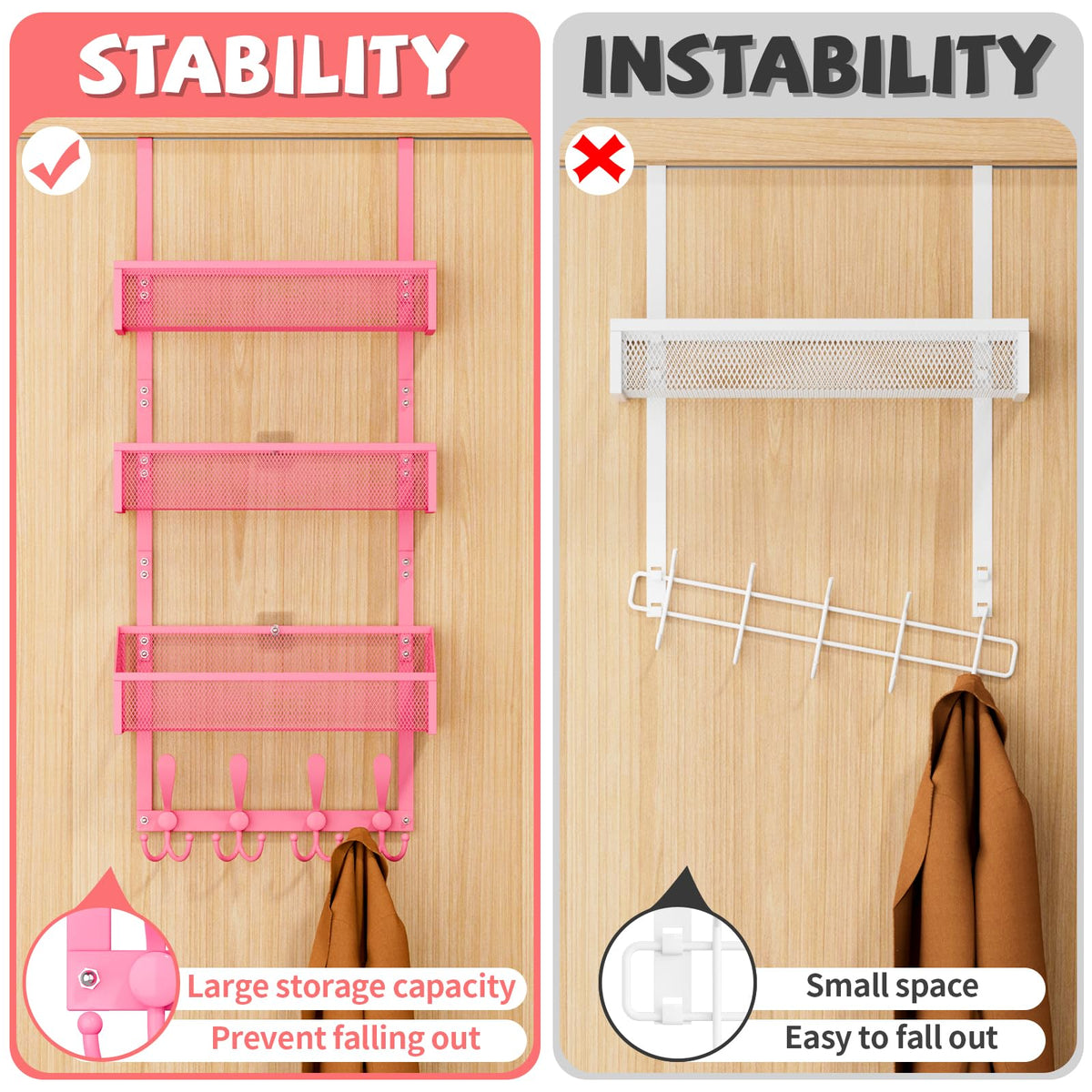 Over The Door Hooks Organizer