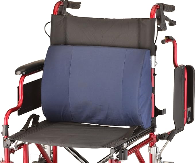 NOVA Medical Products Extra-Wide Lumbar Back Cushion, 17.5" Wide Back Cushion for Office Chair, Car Seat or Chair, Color Blue