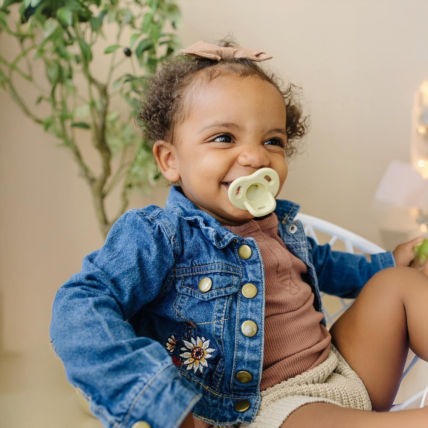 Sweet Cotton Baby Pacifier – Soft Silicone – 0-36 Months – BPA Free – Natural Latch – Lightweight, Dishwasher Safe – for Newborns, Infants, Toddlers