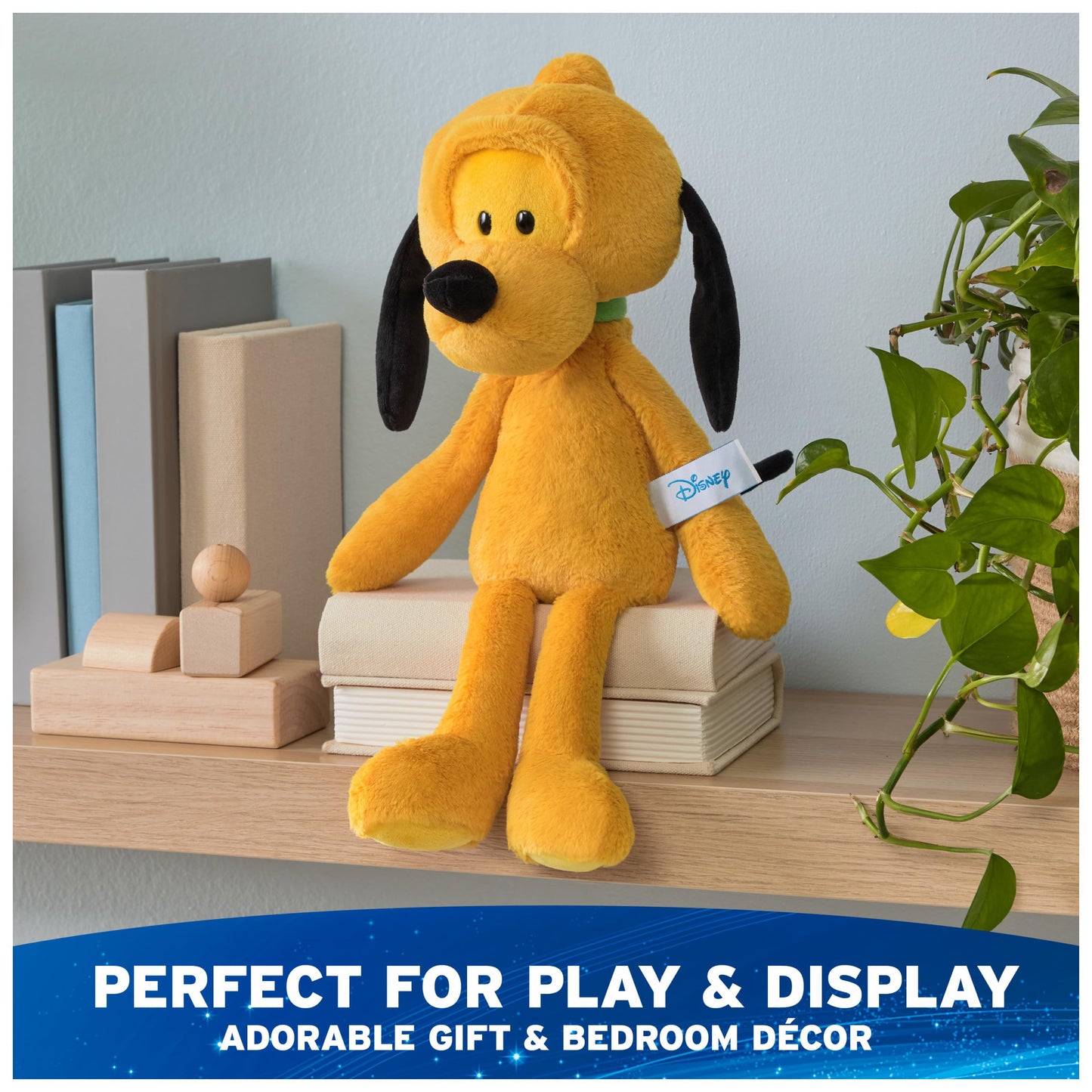 GUND Disney Official Pluto Toothpick Plush, Pluto Dog Stuffed Animal for Ages 1 and Up, Yellow, 15”