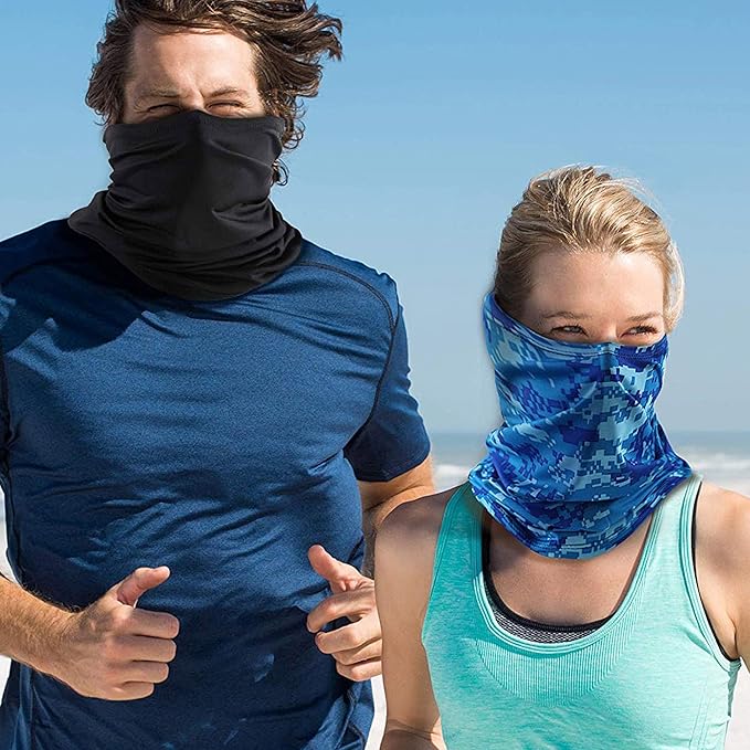 6 Pieces Ski Mask for Men Neck Gaiters Scarf Face Covering Balaclava Winter Cycling Running Fishing Masks Windproof Bandana (Fresh Colors,6 Pieces)