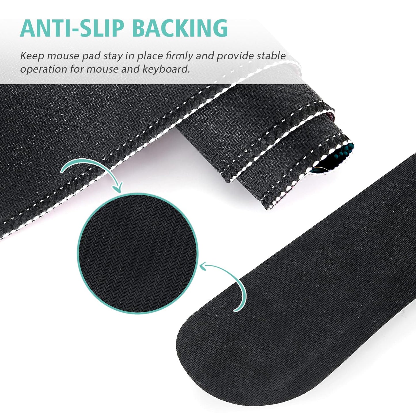 Keyboard Mouse Pad Set,Large Gaming Mouse Pad+Keyboard Wrist Rest+Wrist Rest+Coaster,Computer Desk pad Set Wrist Support for Office Desktop Laptop. (35.4" x 15.7") Extended Desk Mat (Floral)
