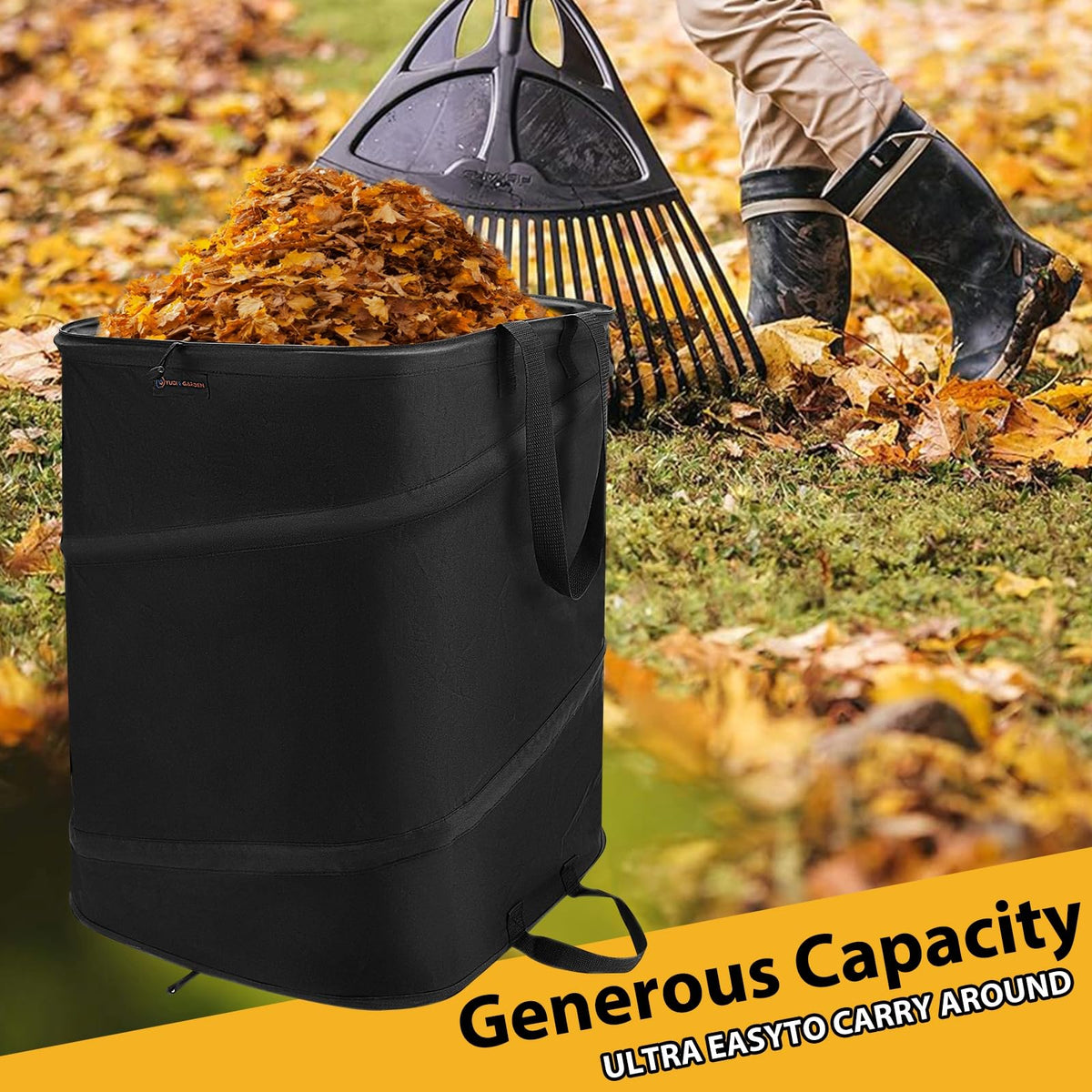 46 Gallon Square Collapsible Yard Waste Bin