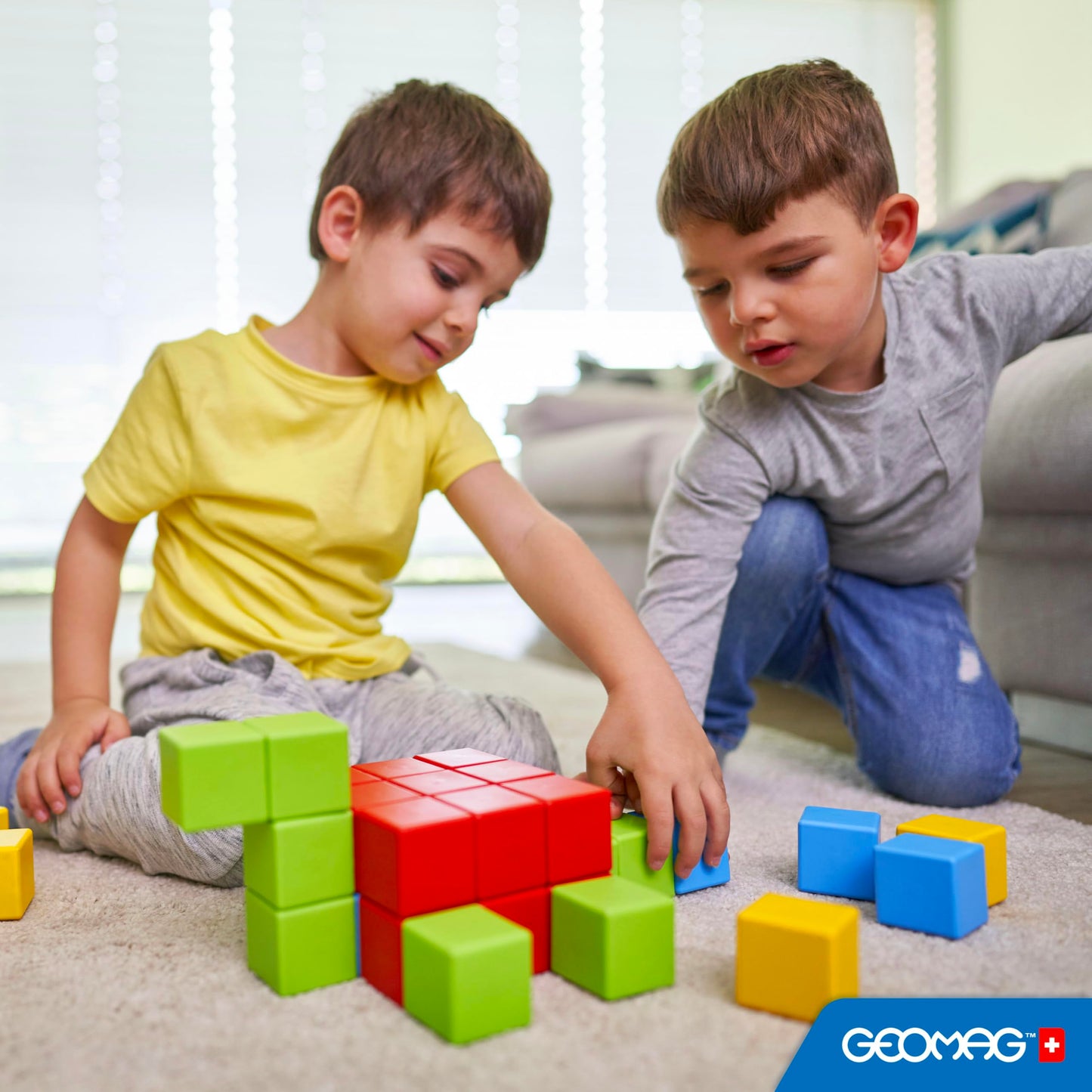 Geomag Magicube Magnetic Blocks for Toddlers Ages 1–5 | Swiss-Made STEM Building Toy Sets | Multiple (MAGICUBE_24PCS_Montessori)