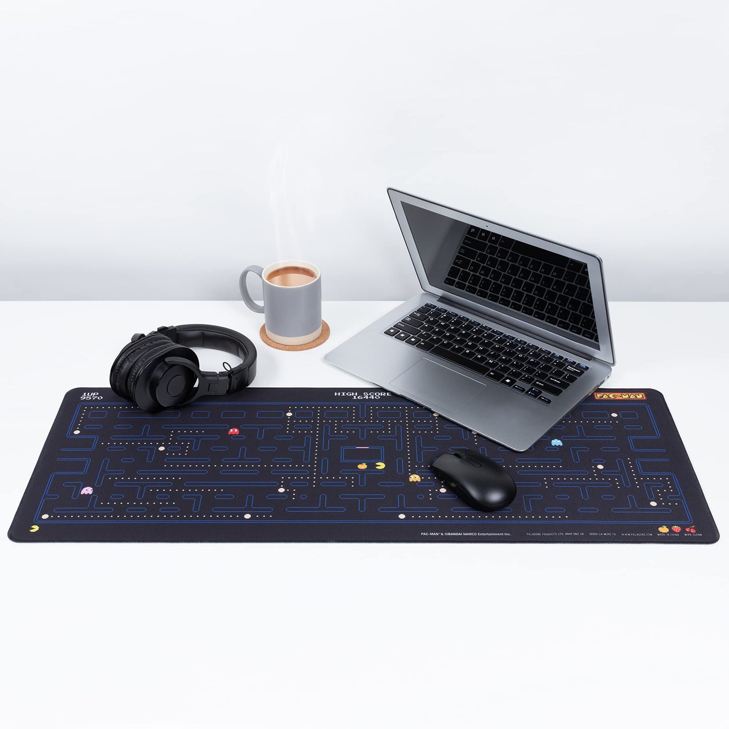 Paladone Retro Pac Man Large Gaming Mouse Pad for Desk Keyboard Mousepad Non-Slip