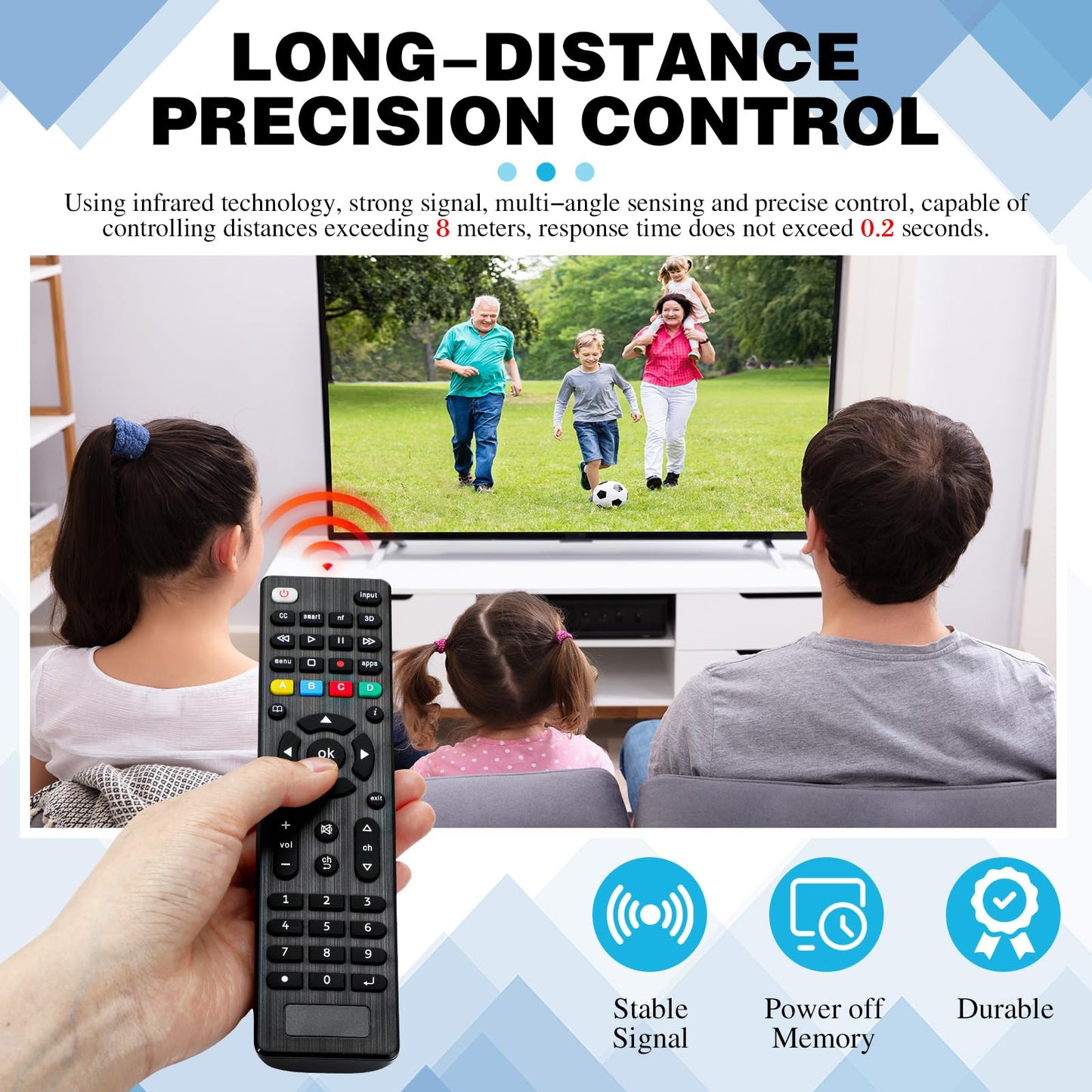 Saysurey 20 Pack TV Remote Universal Replacement Compatible with All Smart TV LED LCD HDTV 3D Series for Motel Hotel Nursing Home