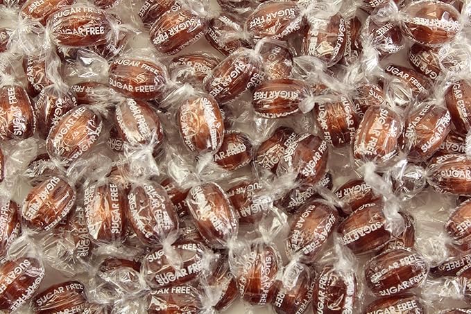 Planet Sweets Premium Sugar Free Root Beer Barrels Hard Candy - 1.5 Pounds - Individually Wrapped Discs Kosher