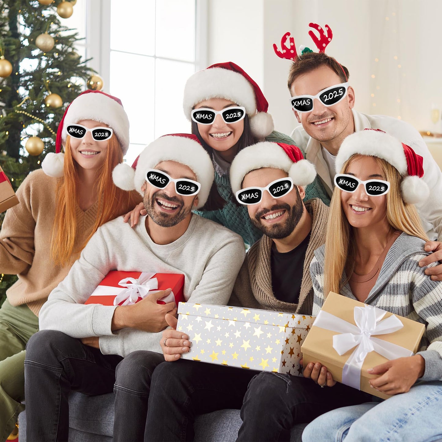 Flutesan 12 Pcs Personalized Y2k Wrap Around Sunglasses with 4 Marker for Adult DIY Rapper Glasses Costume Accessories(16 Pcs, White)