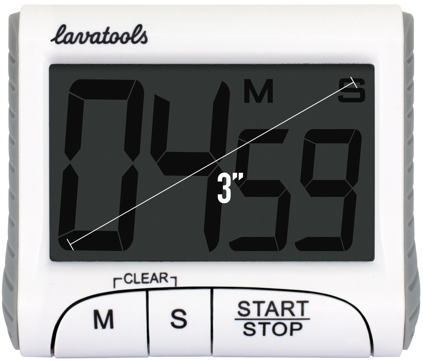 Lavatools KT1 Digital Kitchen Timer & Stopwatch, Large Display, Bold Digits, Simple Operation, Loud Alarm, Magnetic Kickstand for Cooking and Classroom