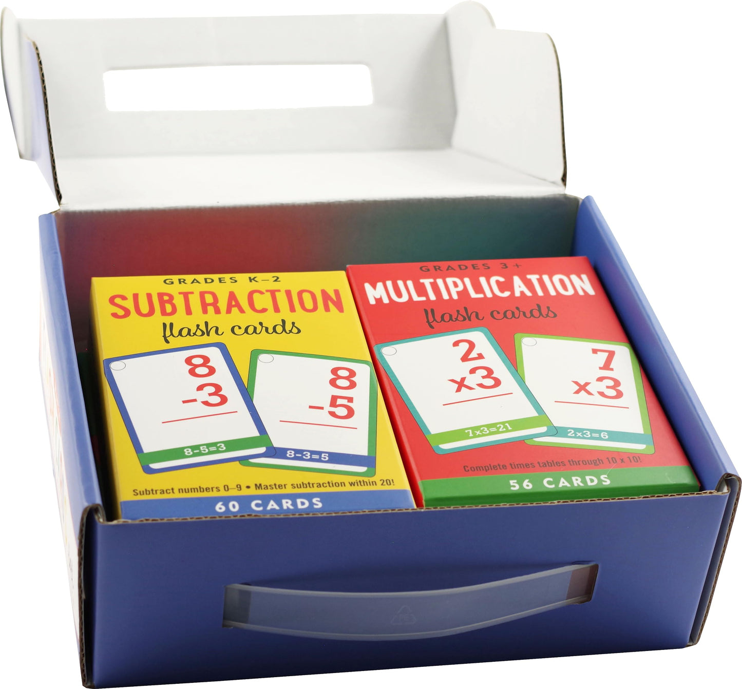 Essential Math Flash Cards Set - Addition, Subtraction, Multiplication, and Division (4 pack set)