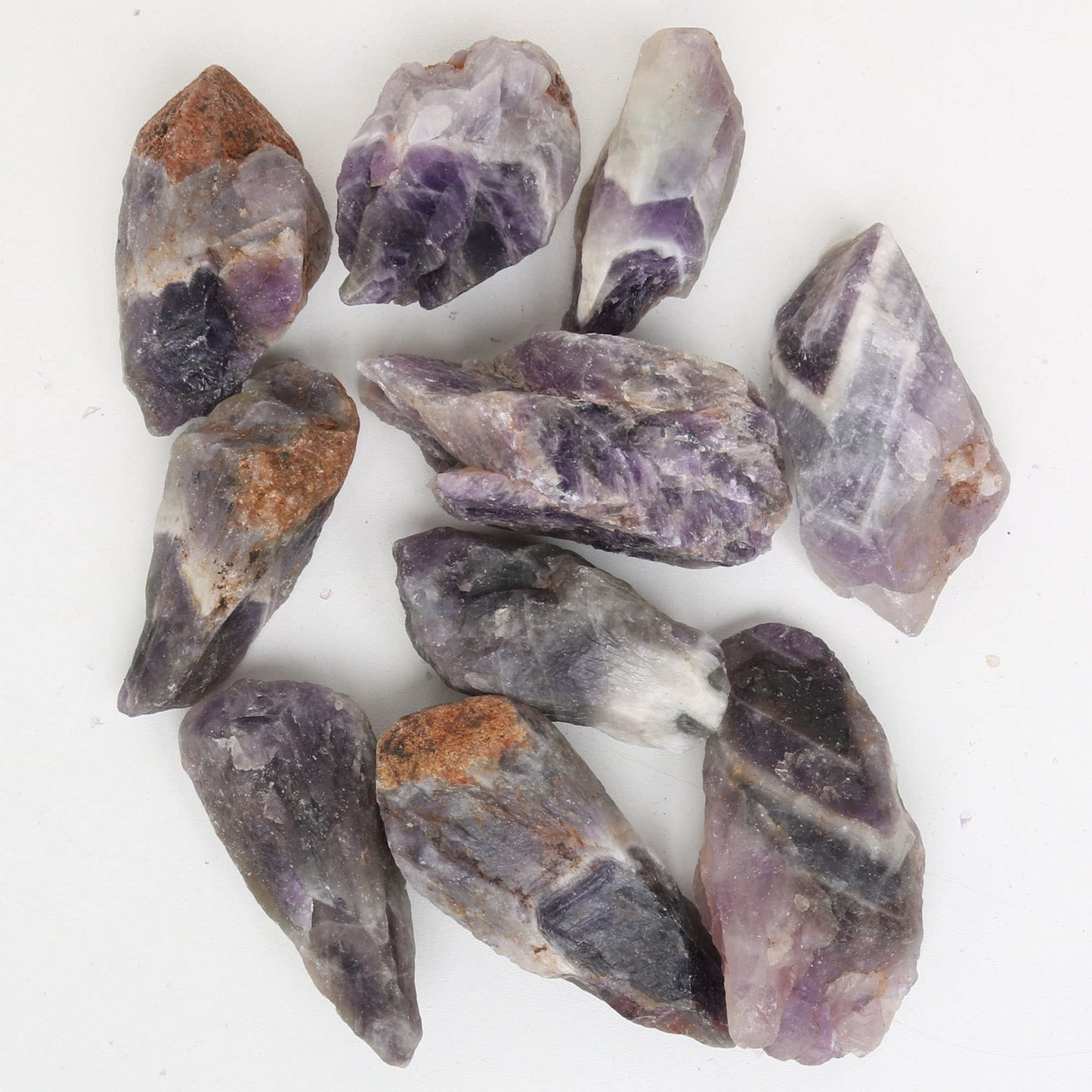 REAL-GEMS Natural Raw Healing Crystals Rough Stones for Tumbling, Cabbing, Polishing, Wire Wrapping, Wicca & Reiki Crystal Healing, Mix Gemstones,7 Chakra (Violate Amethyst)