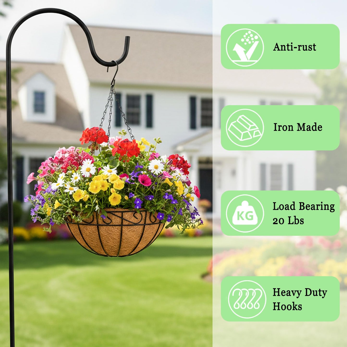 SMYAXUNW 6pcs19.7inch Hanging Basket Planter Hanging Chain，Replacement Plant Hangers for Bird Feeders,Planters Wind Chimes and Decorative
