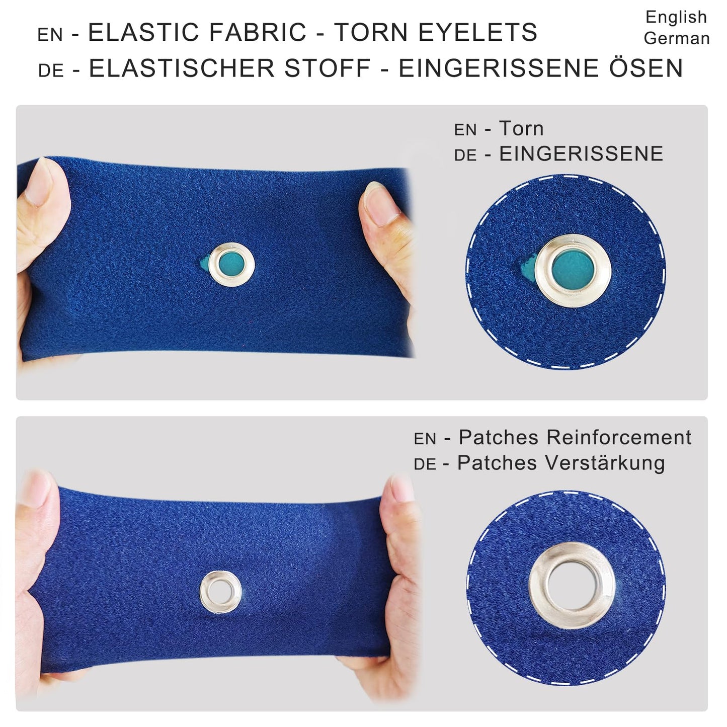 HX AURIZE Iron-On Fabric Reinforcement Patches, 100 Pcs No-Sew Interfacing Stabilizer Dots for Snaps & Grommets, Anti-Tear Cotton Rounds for Knit Repair (Diameter: 1.4 in 30 mm)