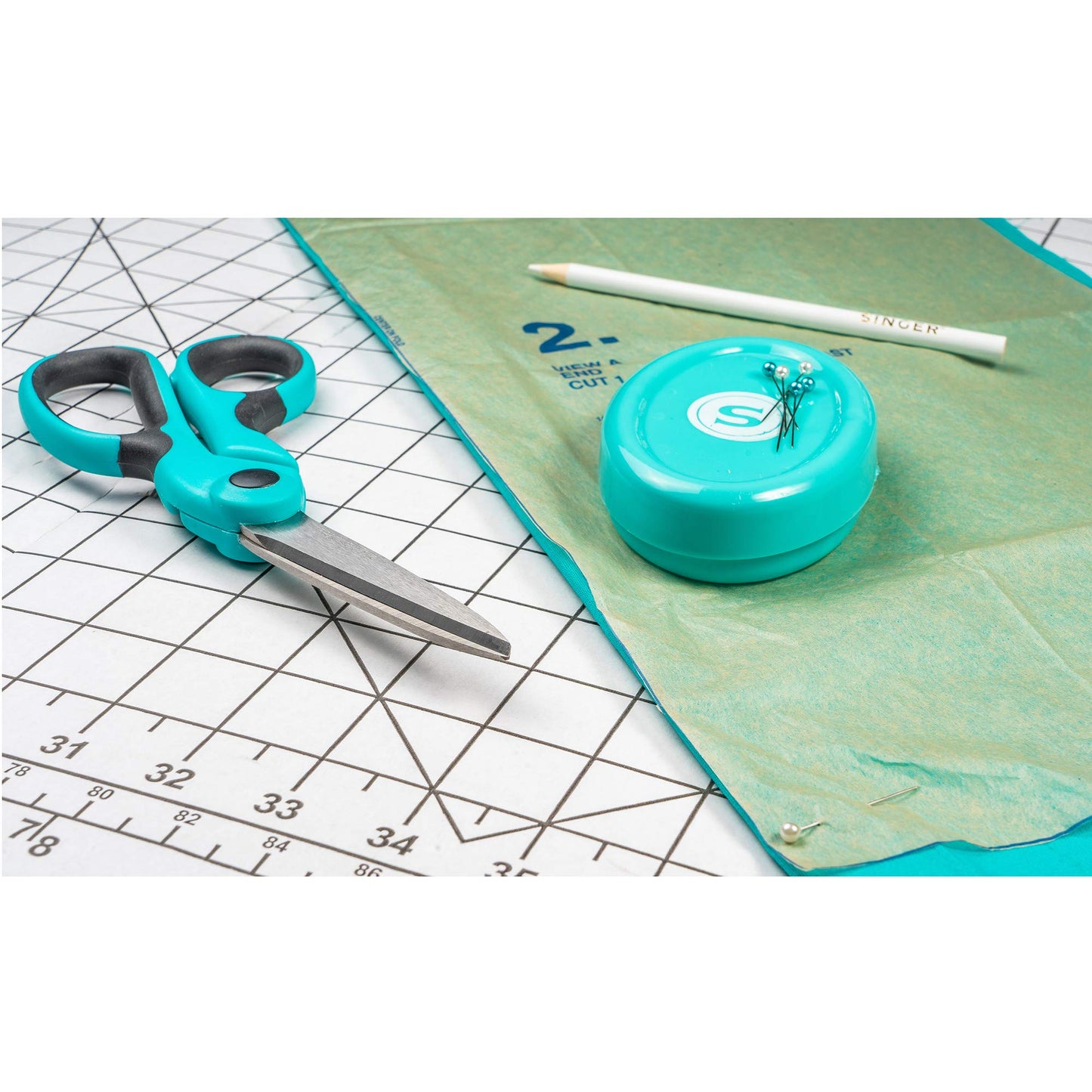 SINGER 8-1/2-Inch ProSeries Heavy Duty Bent Sewing Scissors