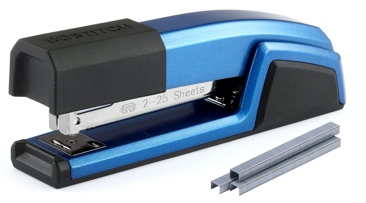 Bostitch Office Epic Metal 3 in 1 Stapler, 25 Sheet Capacity, Includes 210 Staples in Staple Storage Compartment & Integrated Remover,