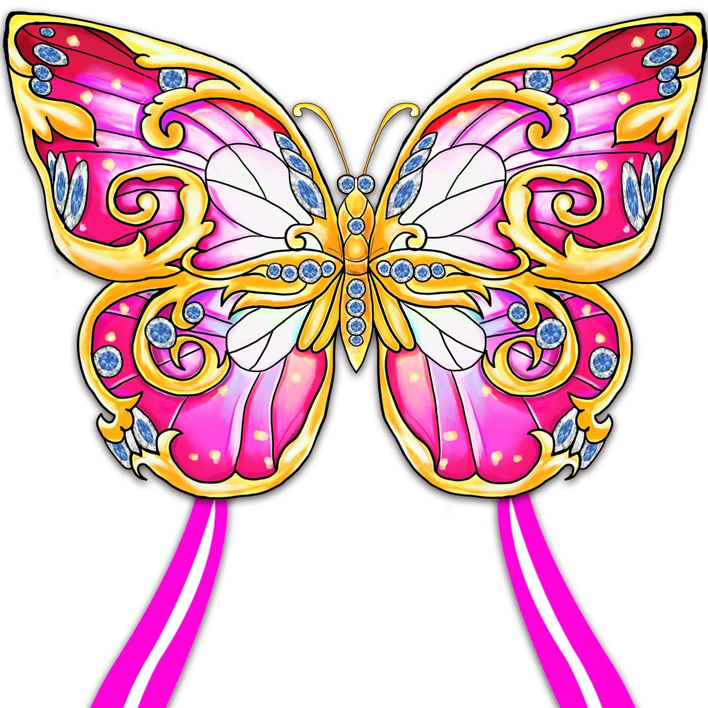 Xida Butterfly Kites for Kids & Adults, Extremly Easy to Fly, Large Kites for Adults, Single Line Kite for Beach Trip, with 200 FT String Handle, Beginners Kite for Kids Ages 4-8