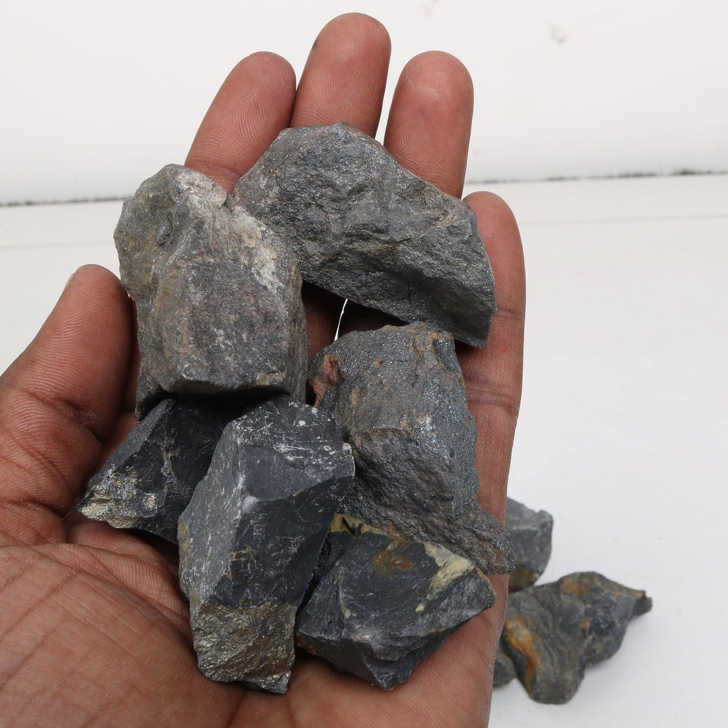 REAL-GEMS Natural Raw Healing Crystals Rough Stones for Tumbling, Cabbing, Polishing, Wire Wrapping, Wicca & Reiki Crystal Healing, Mix Gemstones,7 Chakra (Golden Pyrite)