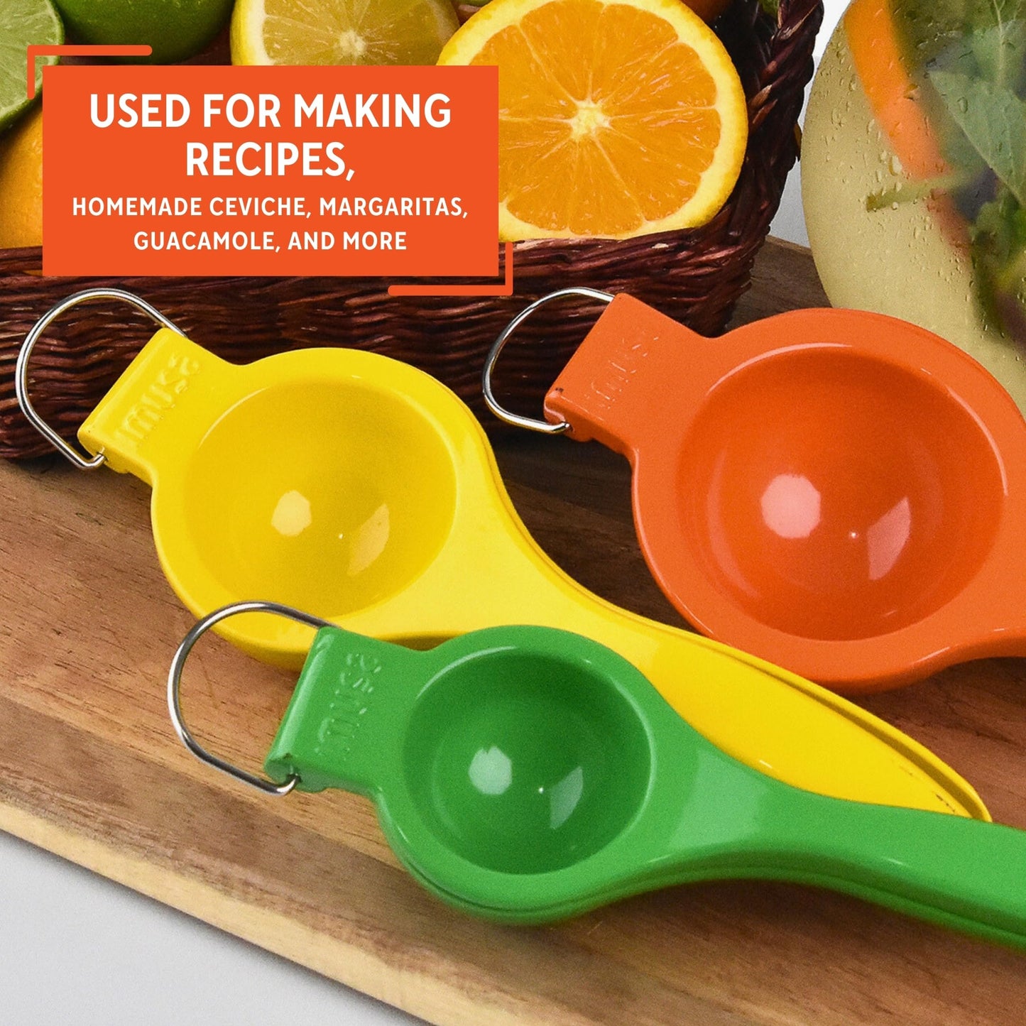 IMUSA 3pc Lime, Lemon & Orange Squeezer Set