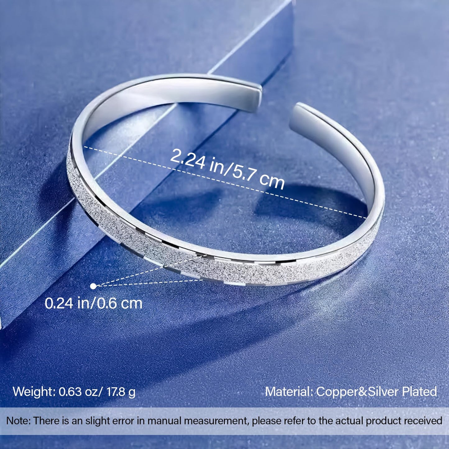 Handmade 925 Sterling Silver Bangle Bracelets For Women Matte Hammered Bangle Bracelets High-Polish Wide Bangles Open Adjustable Bangle Bracelets For Women Minimalist Statement Bangle Christmas Gifts